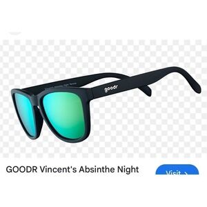 Goodr Vincent's Absinthe Night Terrors Polarized Sunglasses Black Matte Frame